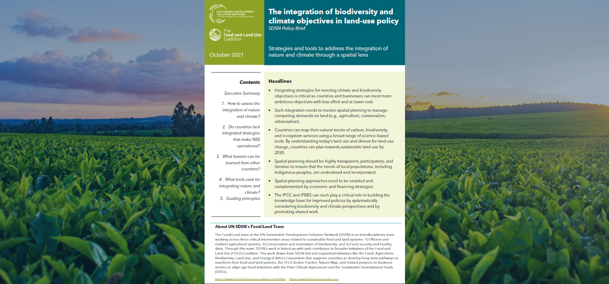 RClimate biodiversity brief