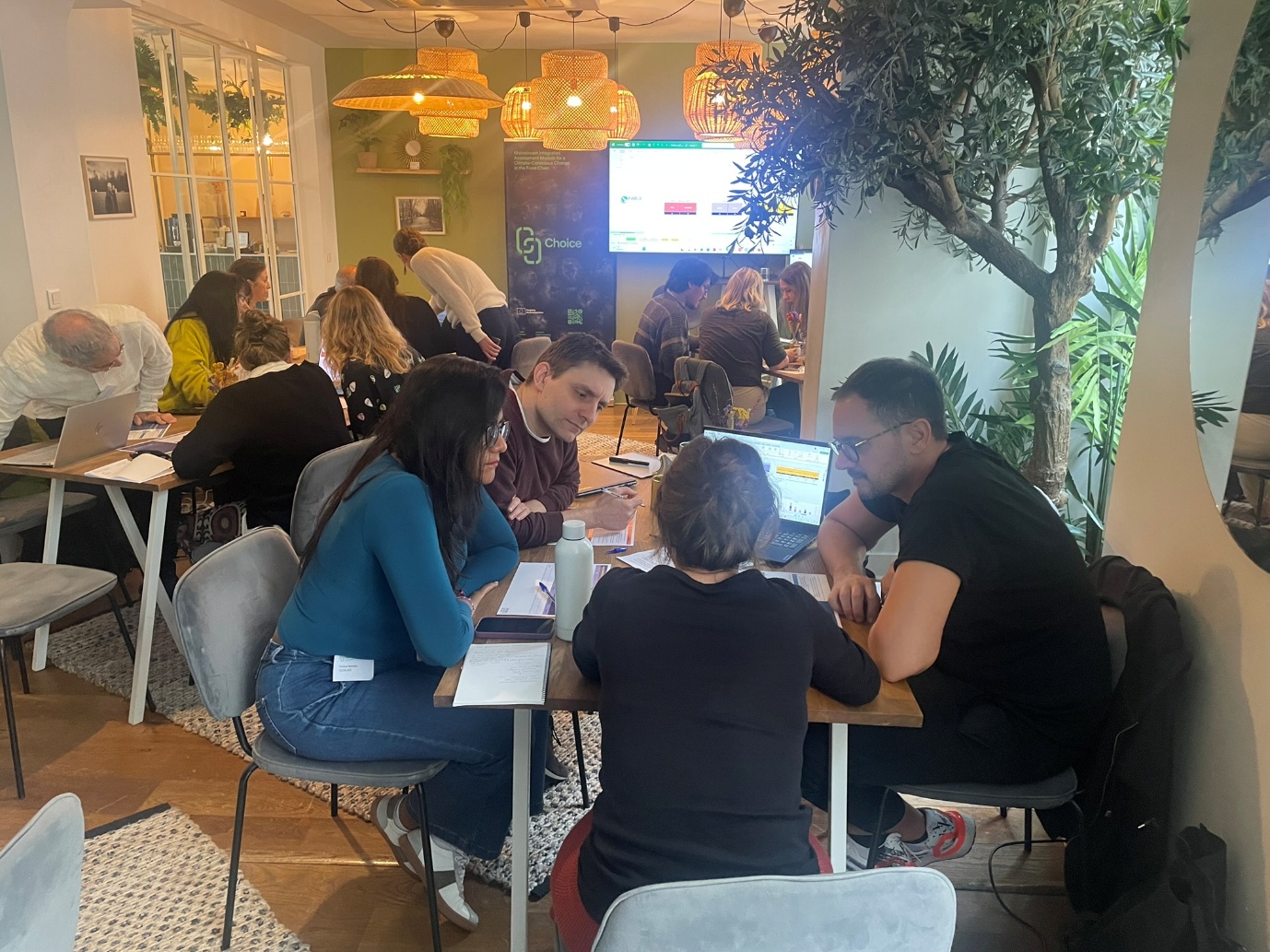 Participants playing the FABLE Serious Game at the CHOICE Workshop in Paris